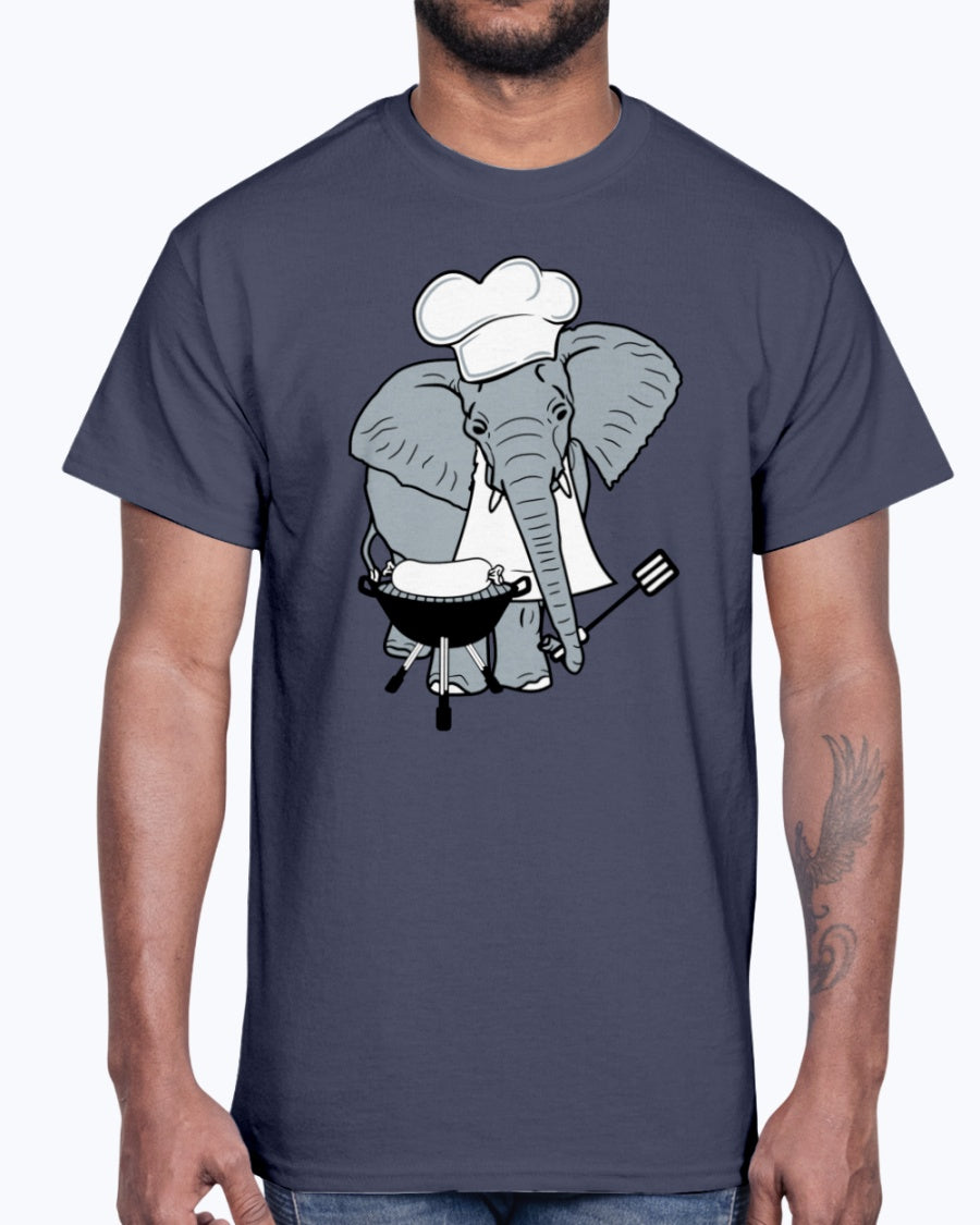 Men's Gildan Ultra Cotton T-Shirt Cook, hat, elephant, cute