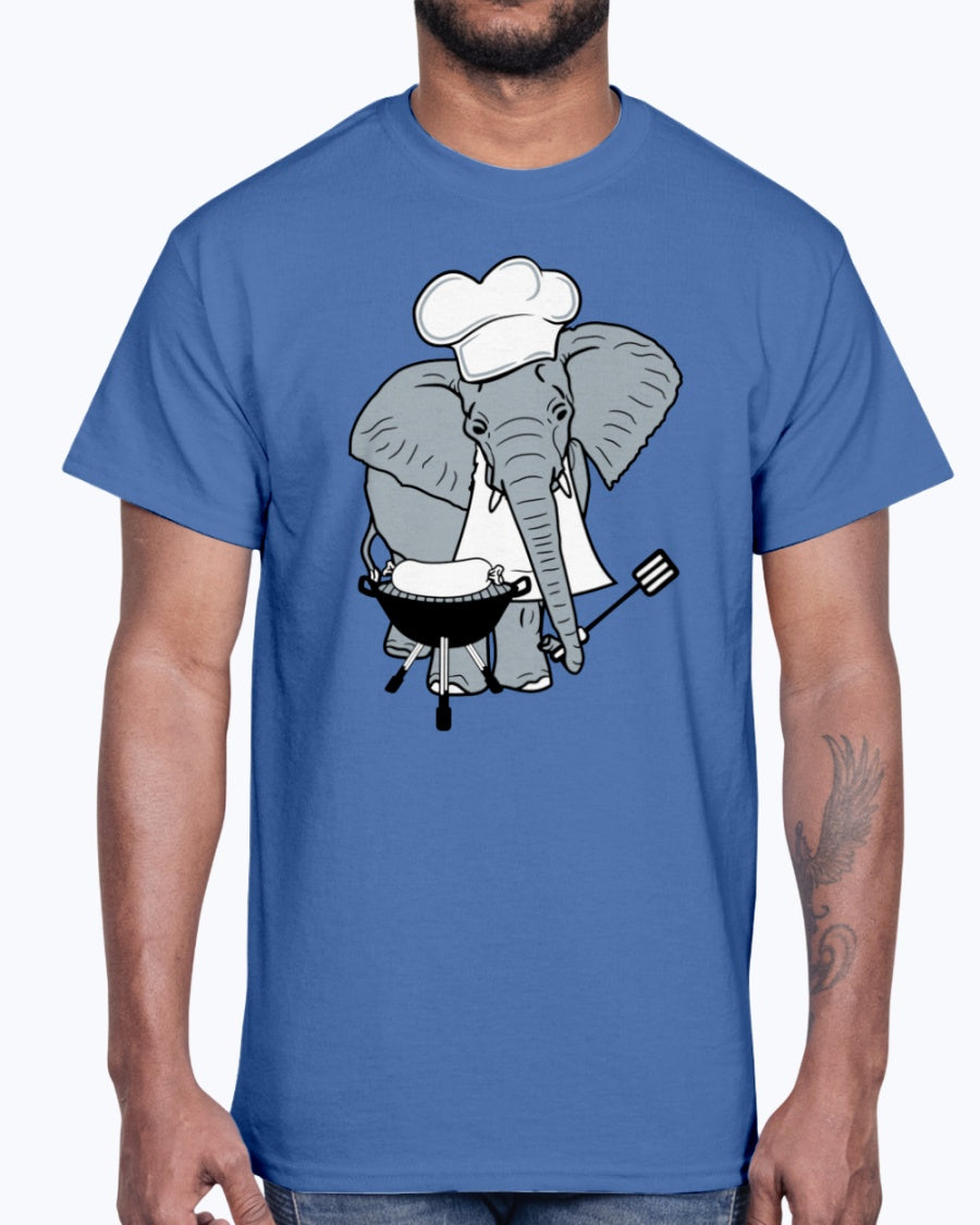 Men's Gildan Ultra Cotton T-Shirt Cook, hat, elephant, cute