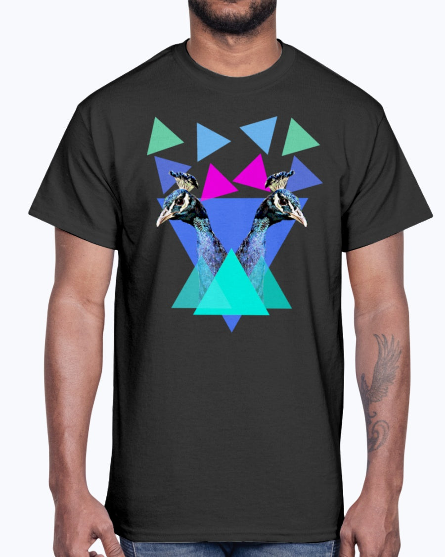 Men's Gildan Ultra Cotton T-Shirt 12 Dark colors Men's Crewneck Sweatshirt Peacocks