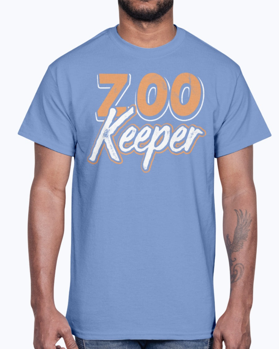 Men's Gildan Ultra Cotton T-Shirt . ZOO KEEPER