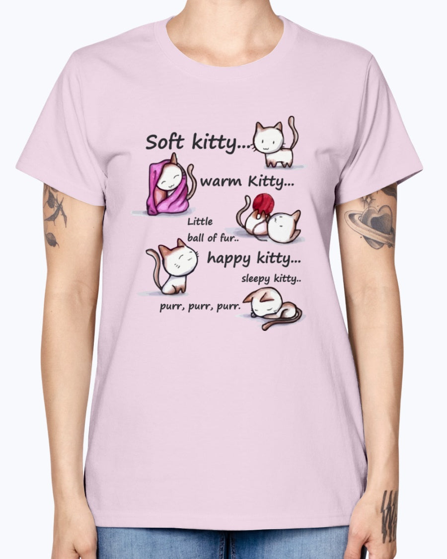 Gildan Ladies Missy T-Shirt Soft Kitty Women's