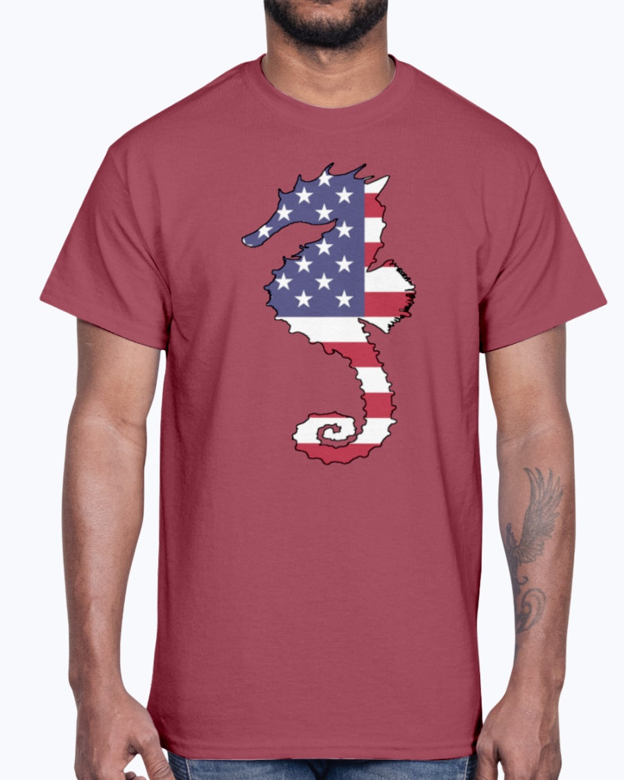 G2000 Unisex Ultra Cotton T-Shirt. American Flag