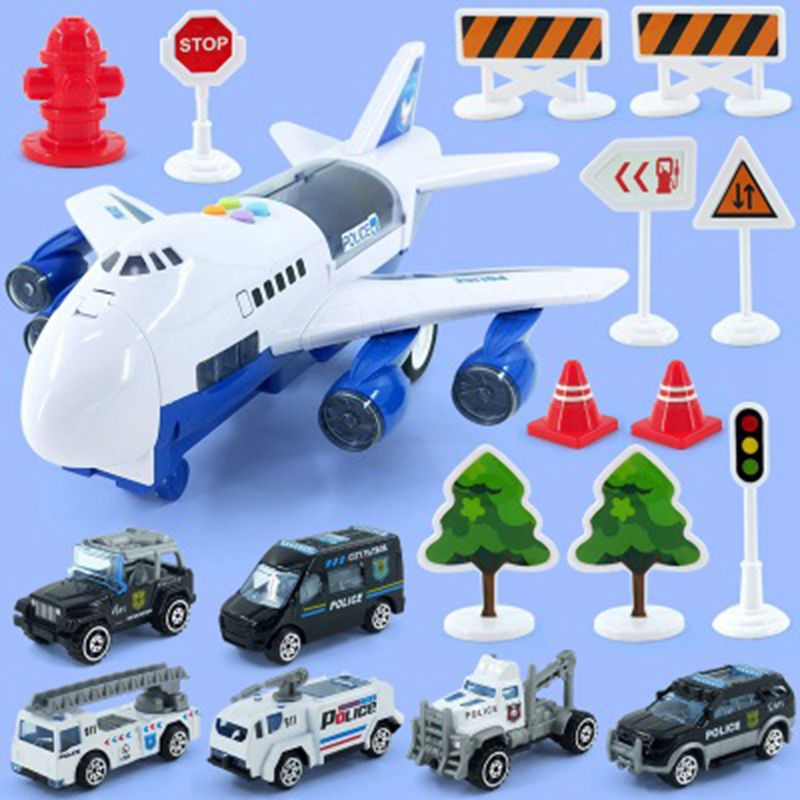 Early education sound and light track toy airliner
