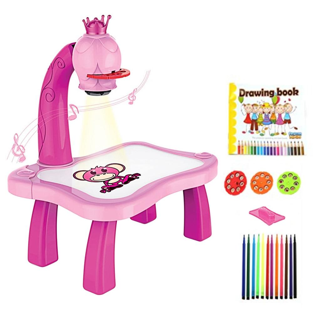 Children's projection painting table