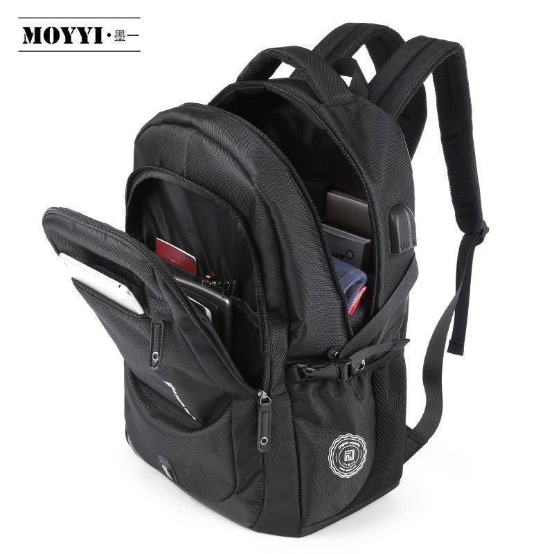 New Waterproof Black Backpack with USB and Phone Ports