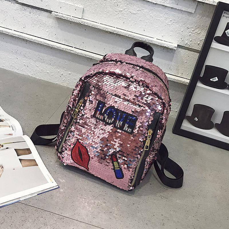 Charming  Festivals Color Changing Shinning Sequined Women Backpack
