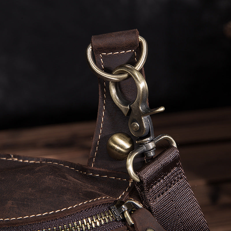 Crazy Horse Leather Small  Drop Leg Bag