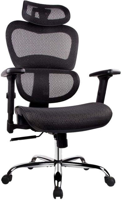 Ergonomics Mesh  Computer Chair With Adjustable Headrest and Armrests