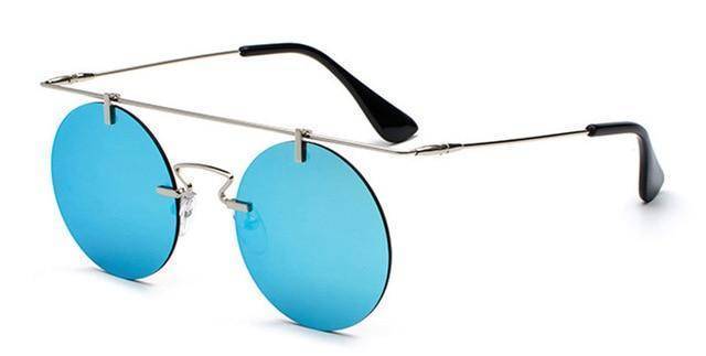 Super Light Weight  Rimless Round Sunglasses