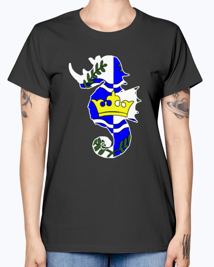 Gildan Ladies Missy T-Shirt  Atlantia heraldic rhino seahorse