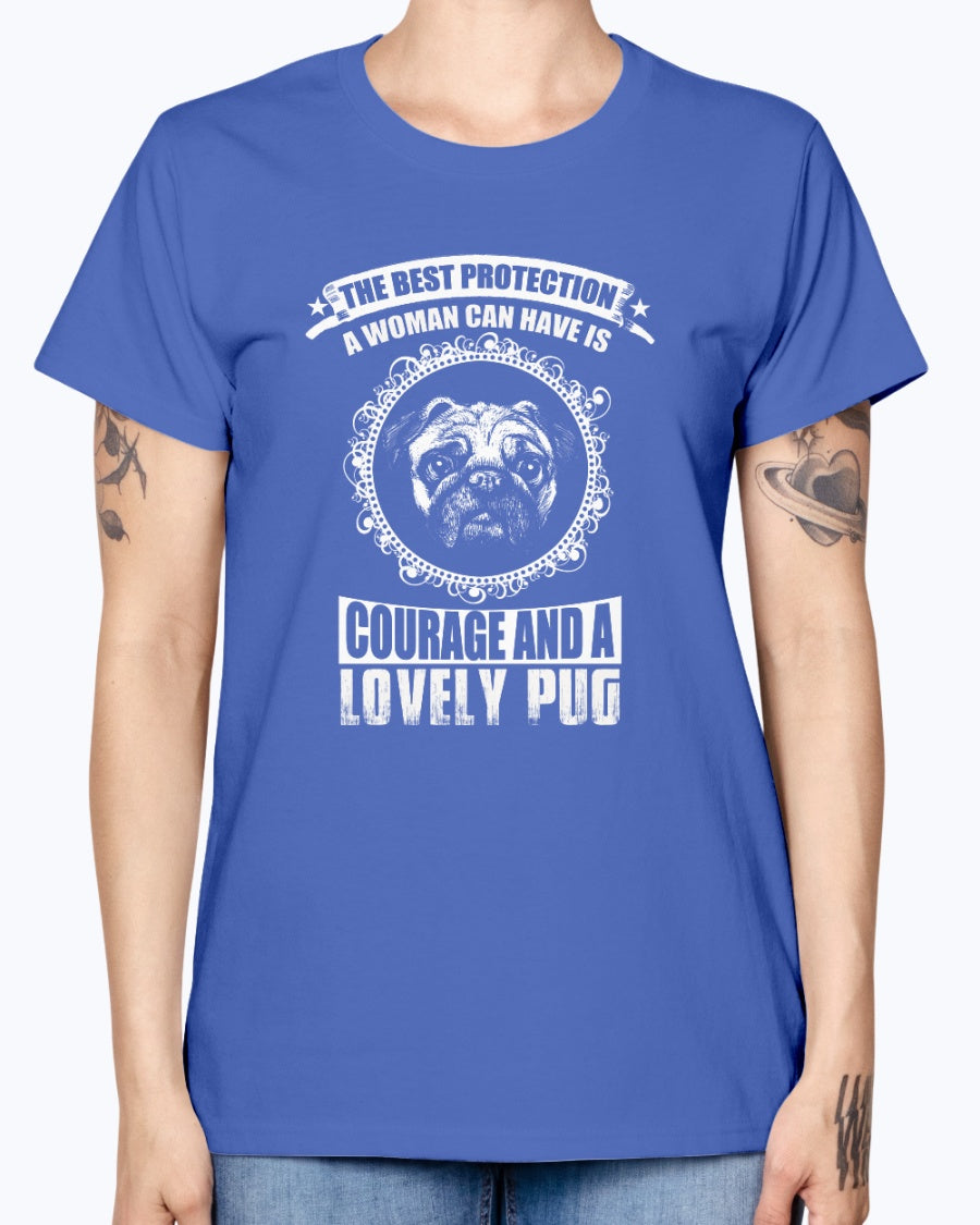 Gildan Ladies Missy T-Shirt 16 colors  Lovely pug