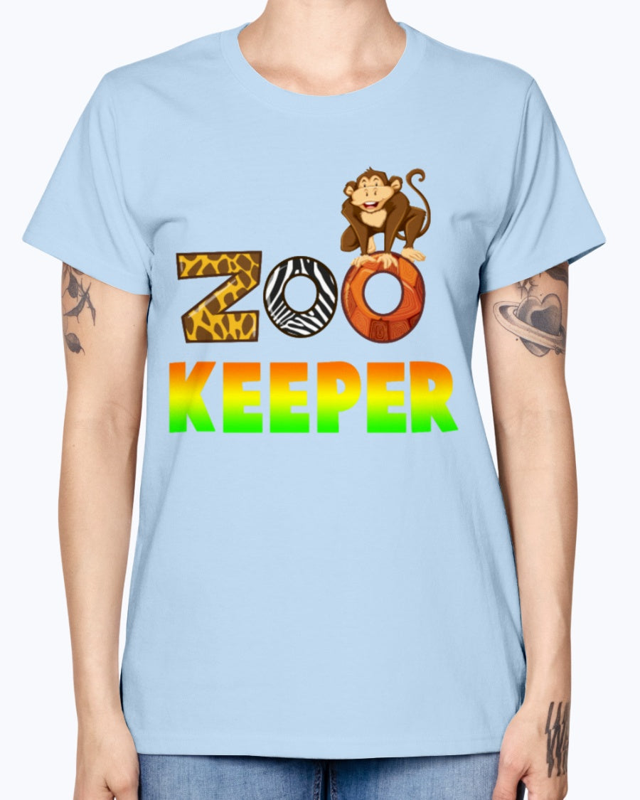 Gildan Ladies Missy T-Shirt 16 colors.   Gift For Zoo Keeper