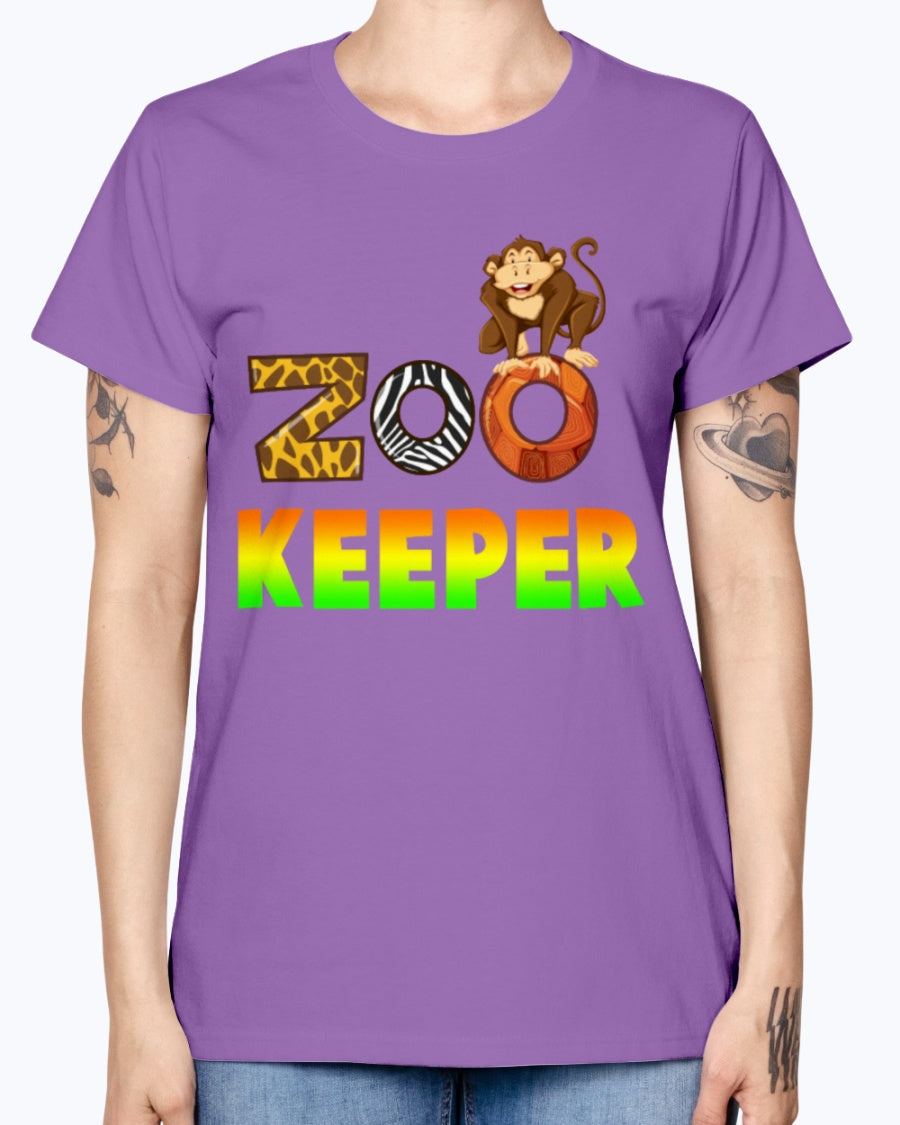 Gildan Ladies Missy T-Shirt 16 colors.   Gift For Zoo Keeper
