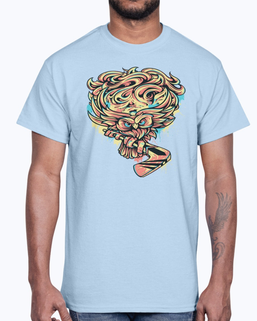 G2000 Unisex Ultra Cotton T-Shirt 12 Colors   Owl hockey player design-516