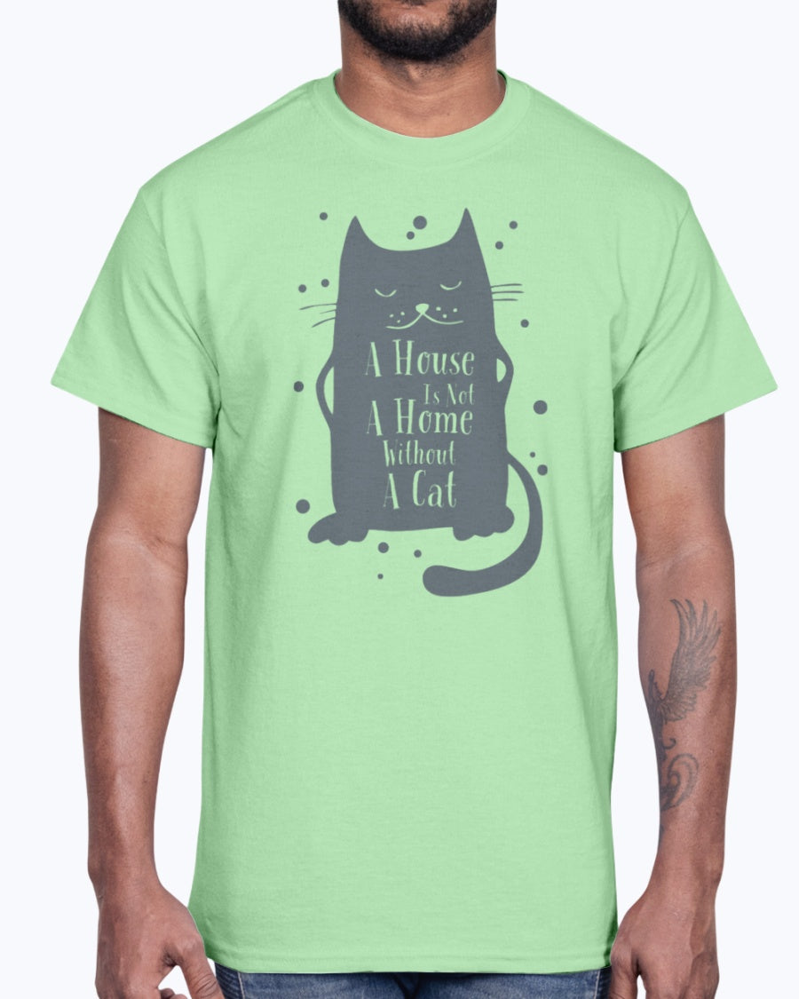 Men's Gildan Ultra Cotton T-Shirt   A Home Without Cat