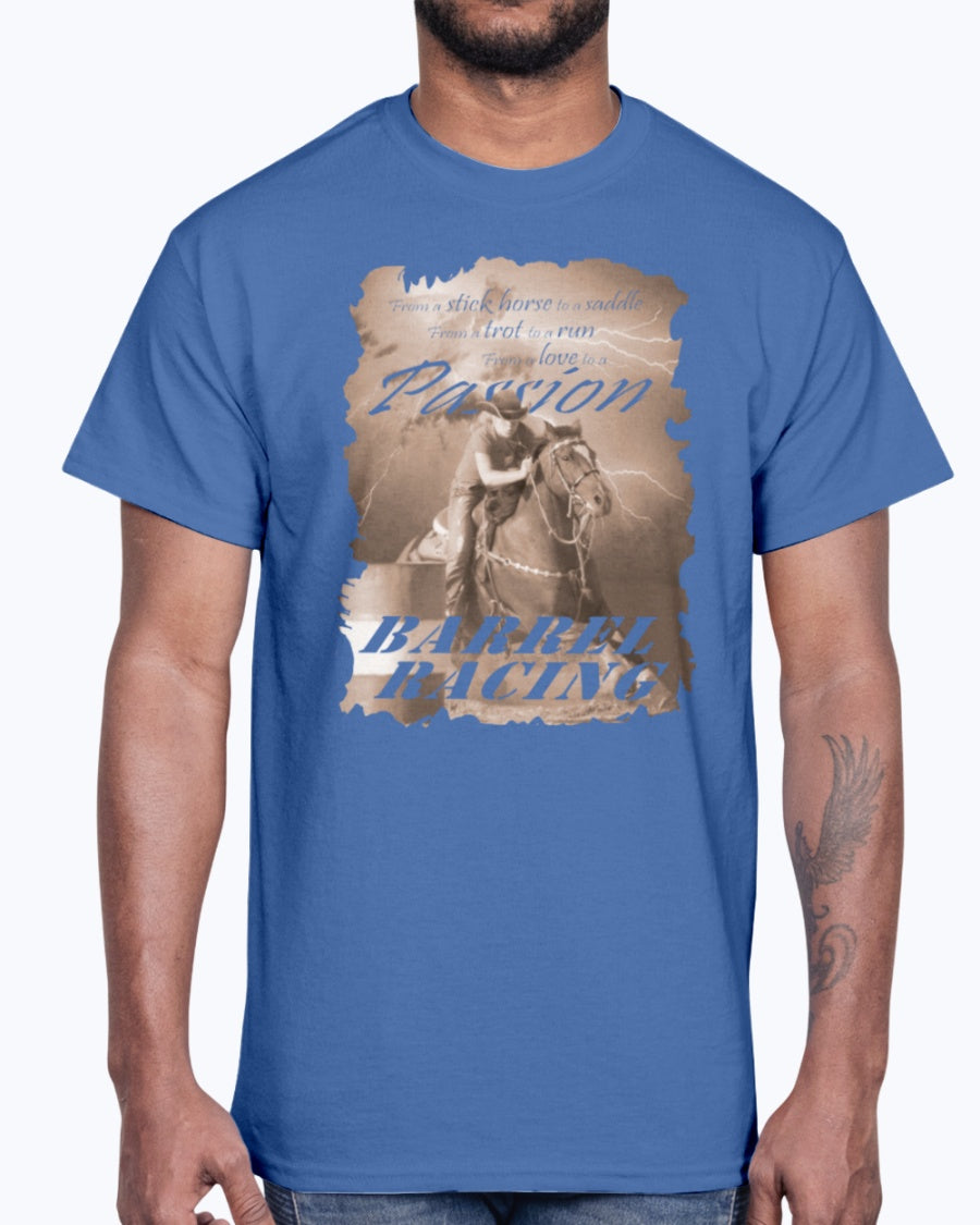 Men's Gildan Ultra Cotton T-Shirt .Barrel racing passion