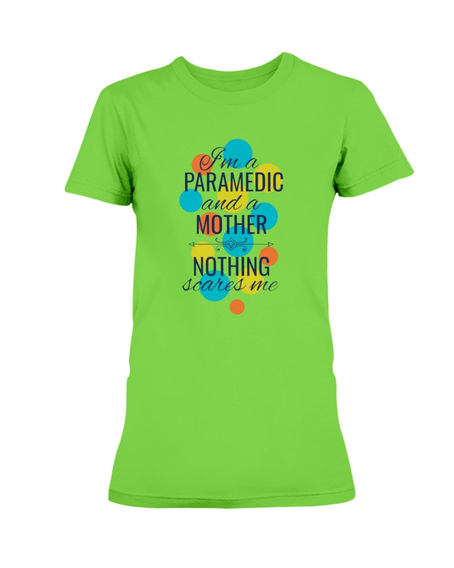 Gildan Ladies Missy Cotton T-Shirt PARAMEDIC AND MOTHER