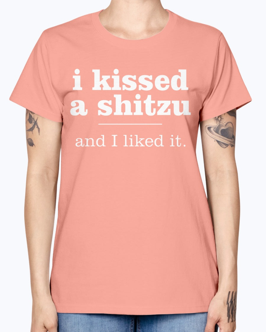Gildan Ladies Missy T-Shirt  I kissed a shitzu