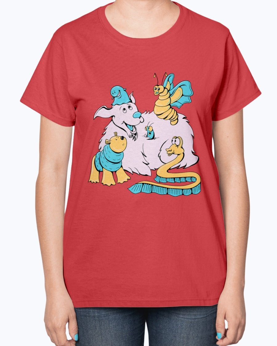 Gildan 2000L Ultra Cotton Ladies T-Shirt 13 colors Dark   Funny animals  Design-18