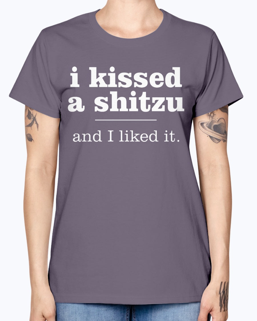 Gildan Ladies Missy T-Shirt  I kissed a shitzu