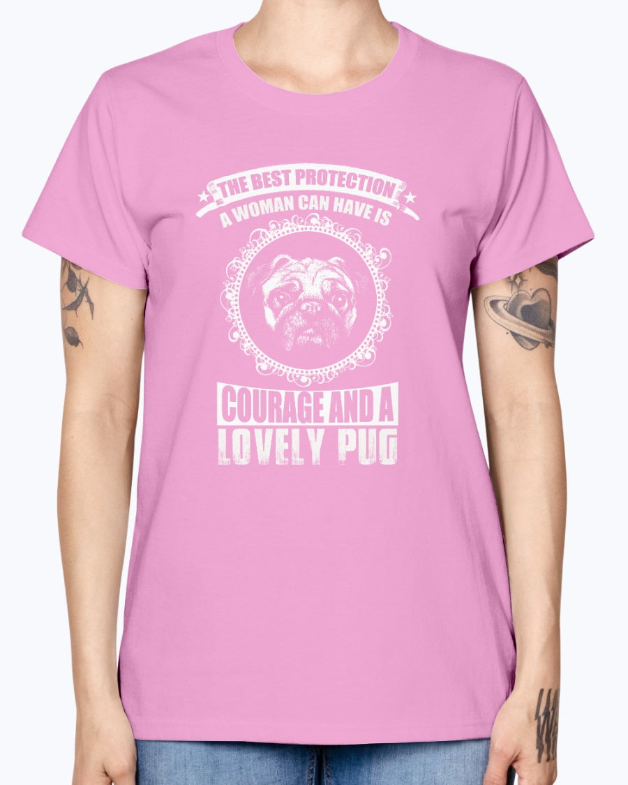 Gildan Ladies Missy T-Shirt 16 colors  Lovely pug