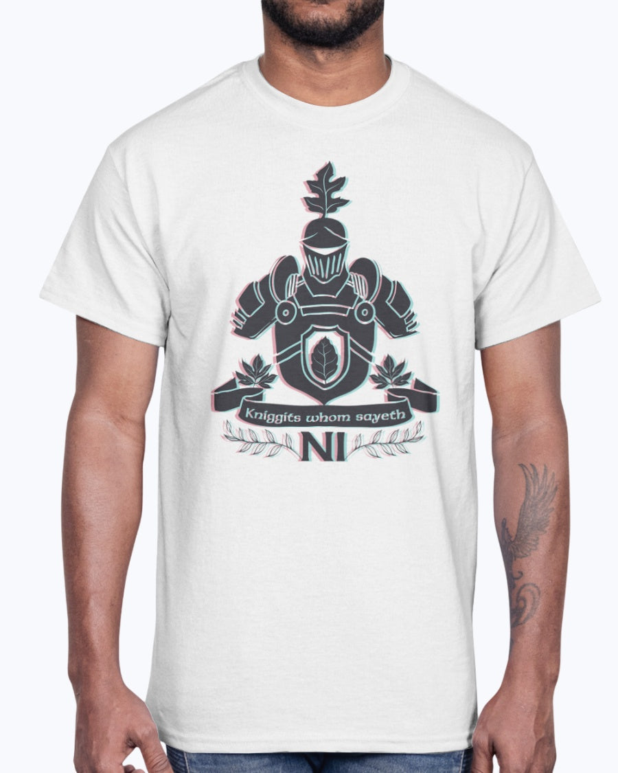 Men's Gildan Ultra Cotton T-Shirt 12 Dark colors. Kniggits from sayeth, design-925