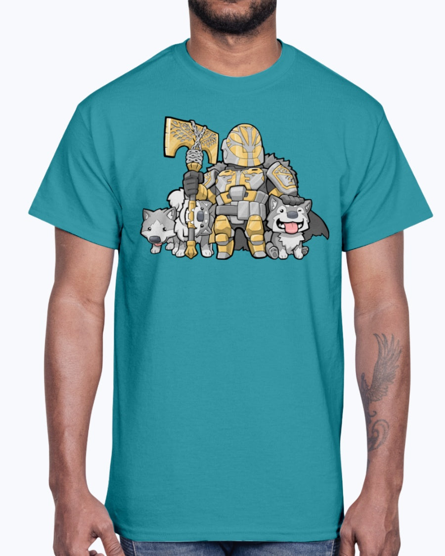 Men's Gildan Ultra Cotton T-Shirt 12 Dark colors   The Iron Wolves