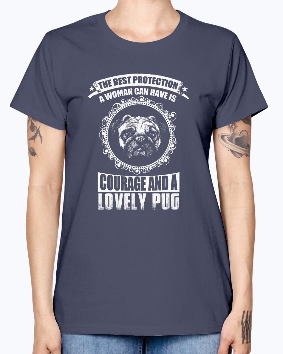 Gildan Ladies Missy T-Shirt 16 colors  Lovely pug