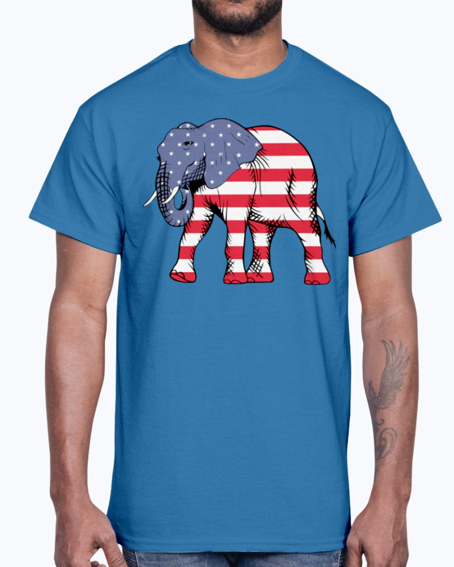 Men's Gildan Ultra Cotton T-Shirt        American Elephant