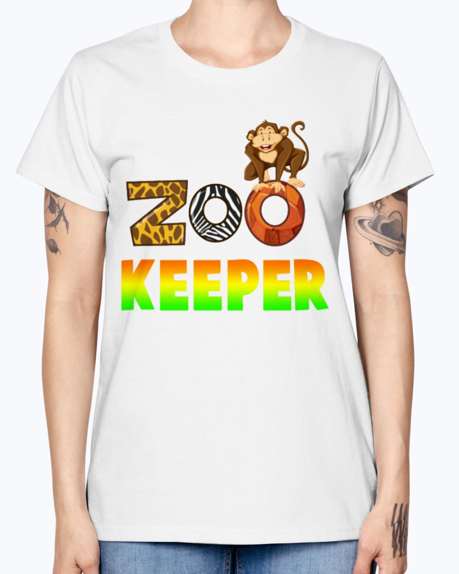 Gildan Ladies Missy T-Shirt 16 colors.   Gift For Zoo Keeper