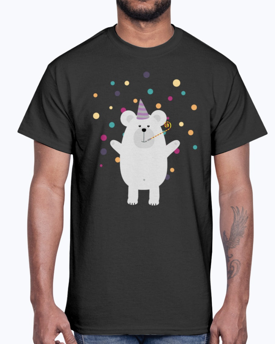 G2000 Unisex Ultra Cotton T-Shirt 12 Colors   Party Polar Bear  Big & Tall.