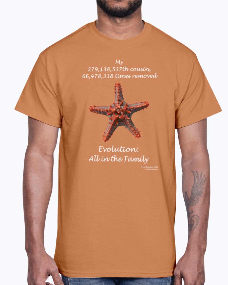 Men's Gildan Ultra Cotton T-Shirt . Evolution cousin men's black tee