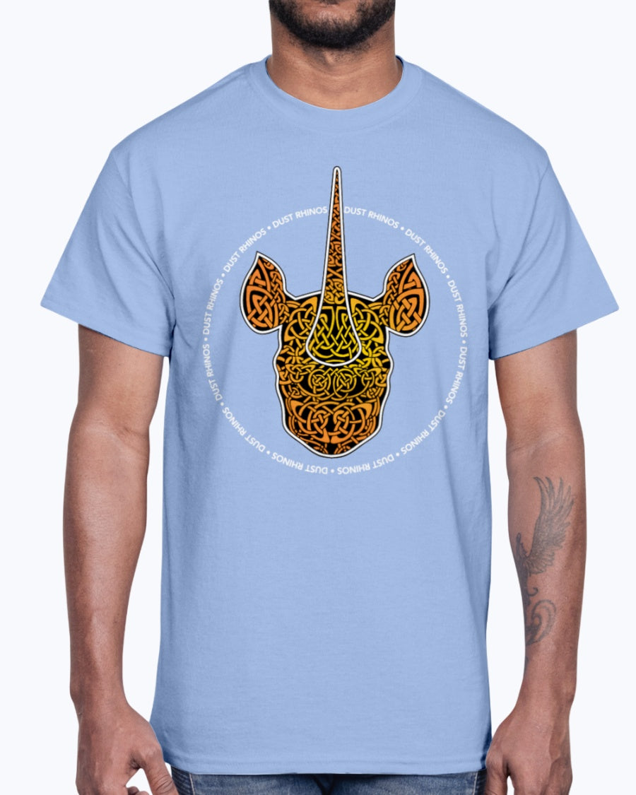 G2000 Unisex Ultra Cotton T-Shirt 12 Colors.  Dust Rhinos Orange Knotwork