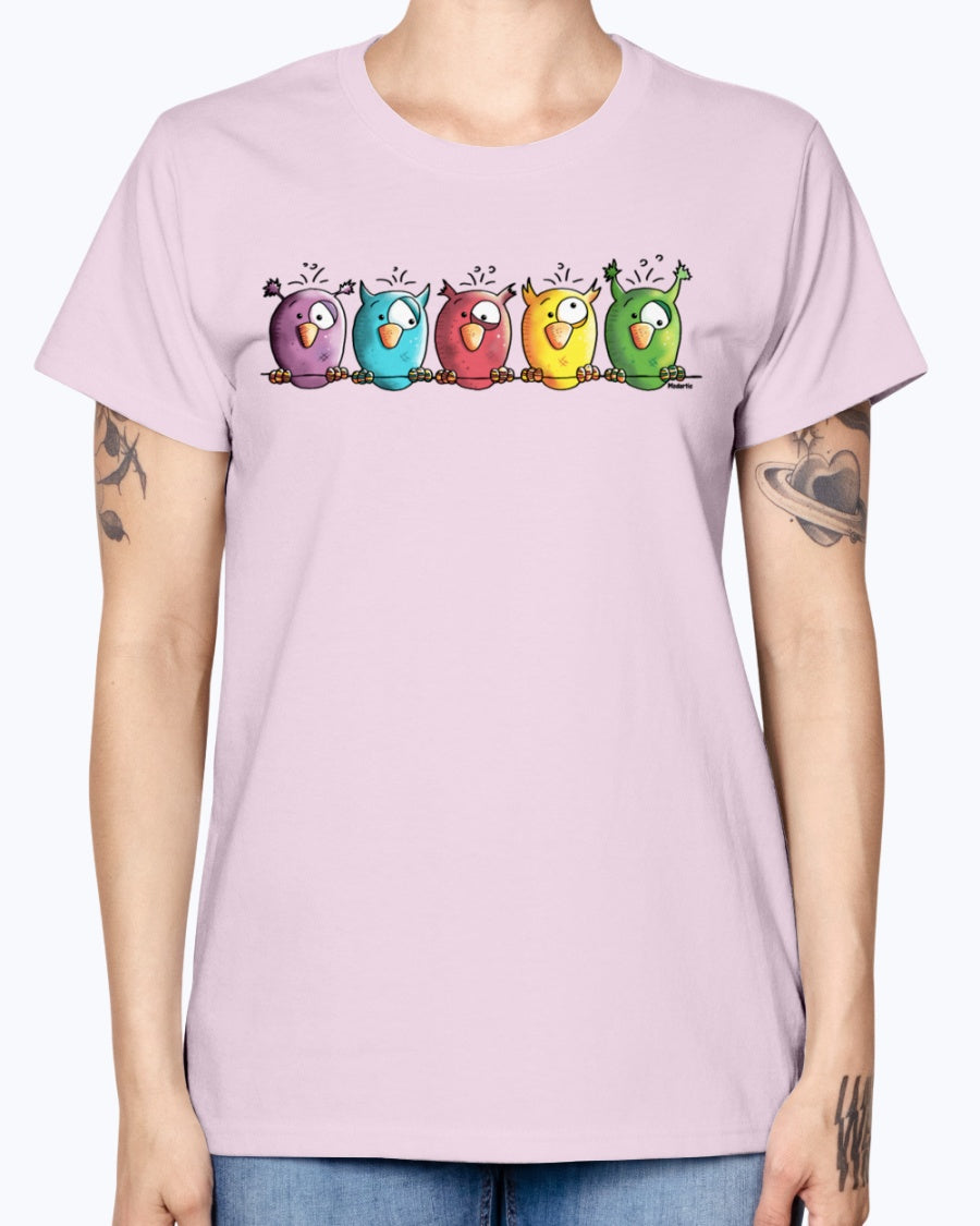 Gildan Ladies Missy T-Shirt 16 colors    Funny Owls