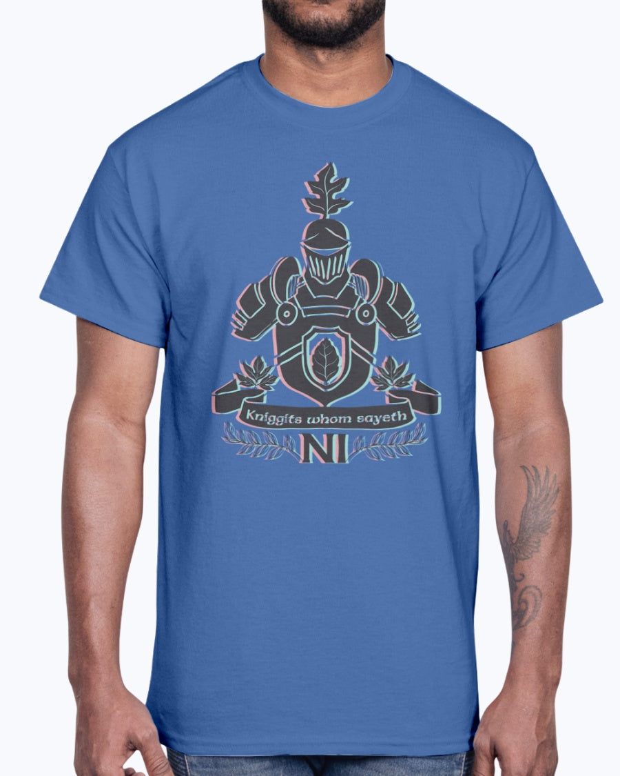Men's Gildan Ultra Cotton T-Shirt 12 Dark colors. Kniggits from sayeth, design-925