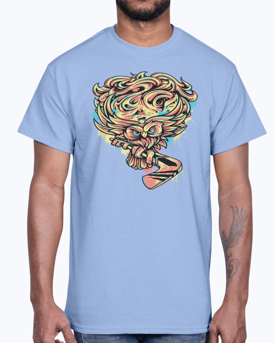 G2000 Unisex Ultra Cotton T-Shirt 12 Colors   Owl hockey player design-516