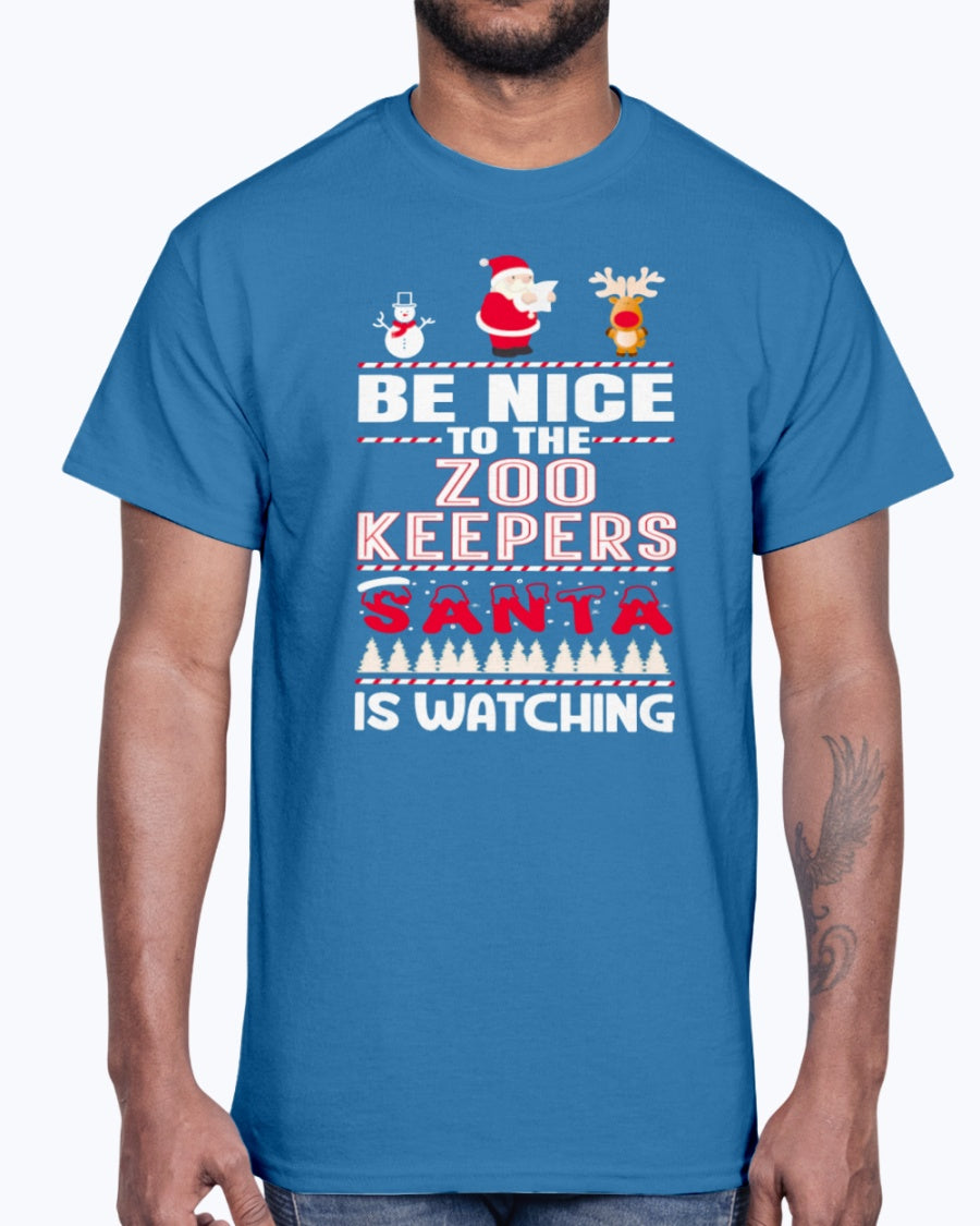 Men's Gildan Ultra Cotton T-Shirt .You Can't Scare Me I Am A Zoo Keepers Halloween