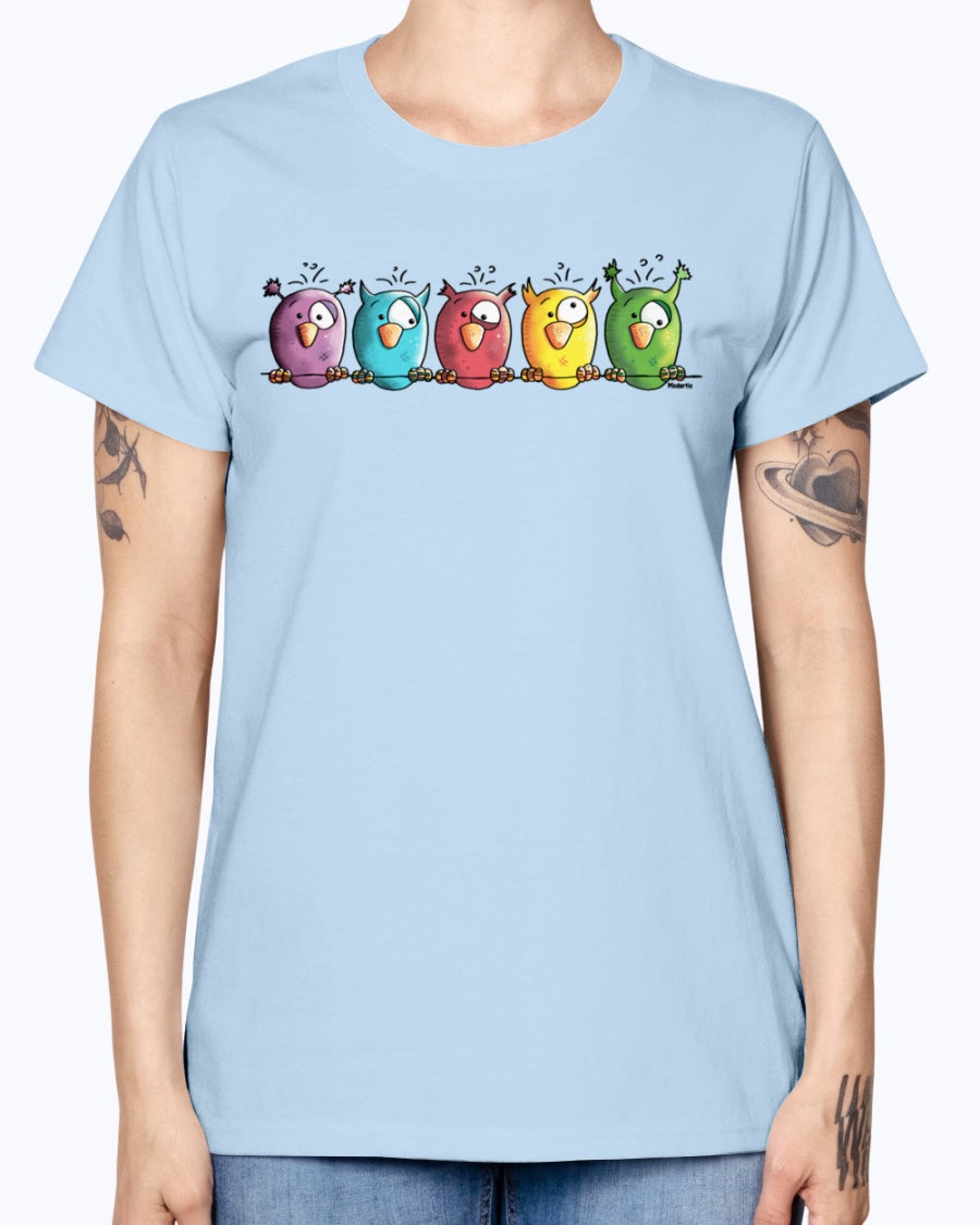 Gildan Ladies Missy T-Shirt 16 colors    Funny Owls