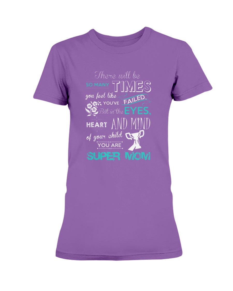 Gildan Ladies Missy Cotton T-Shirt Super MOM