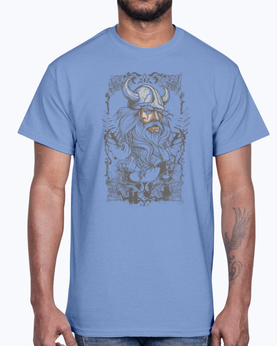 Men's Gildan Ultra Cotton T-Shirt 11 Light coloros       Viking -design-689