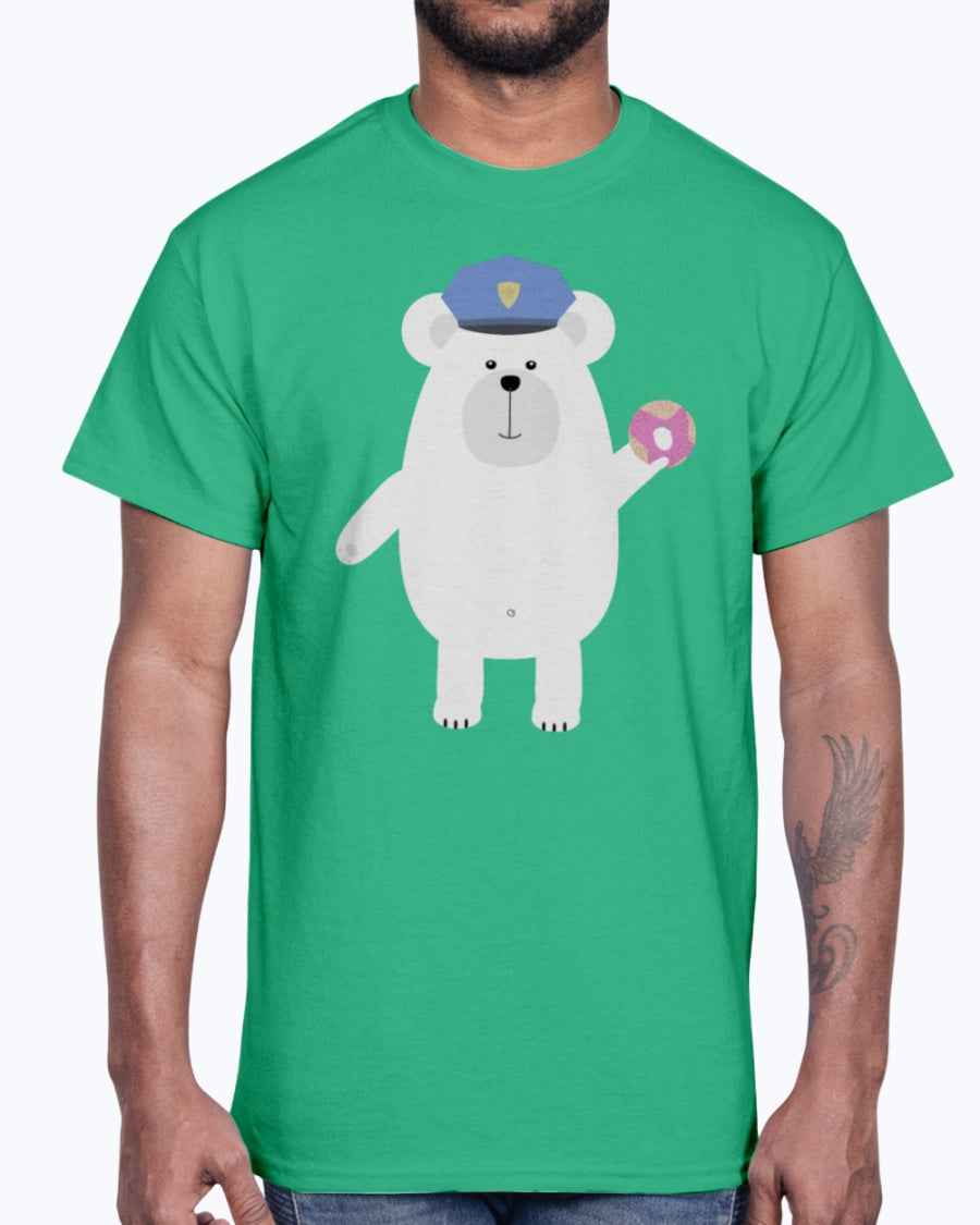 G2000 Unisex Ultra Cotton T-Shirt 12 Colors   Polar Bear Police Officer