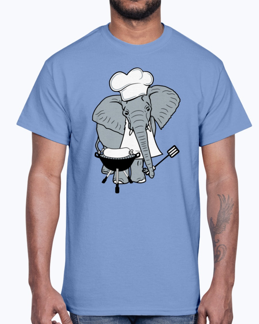 Men's Gildan Ultra Cotton T-Shirt    Cook,  hat, elephant, cute