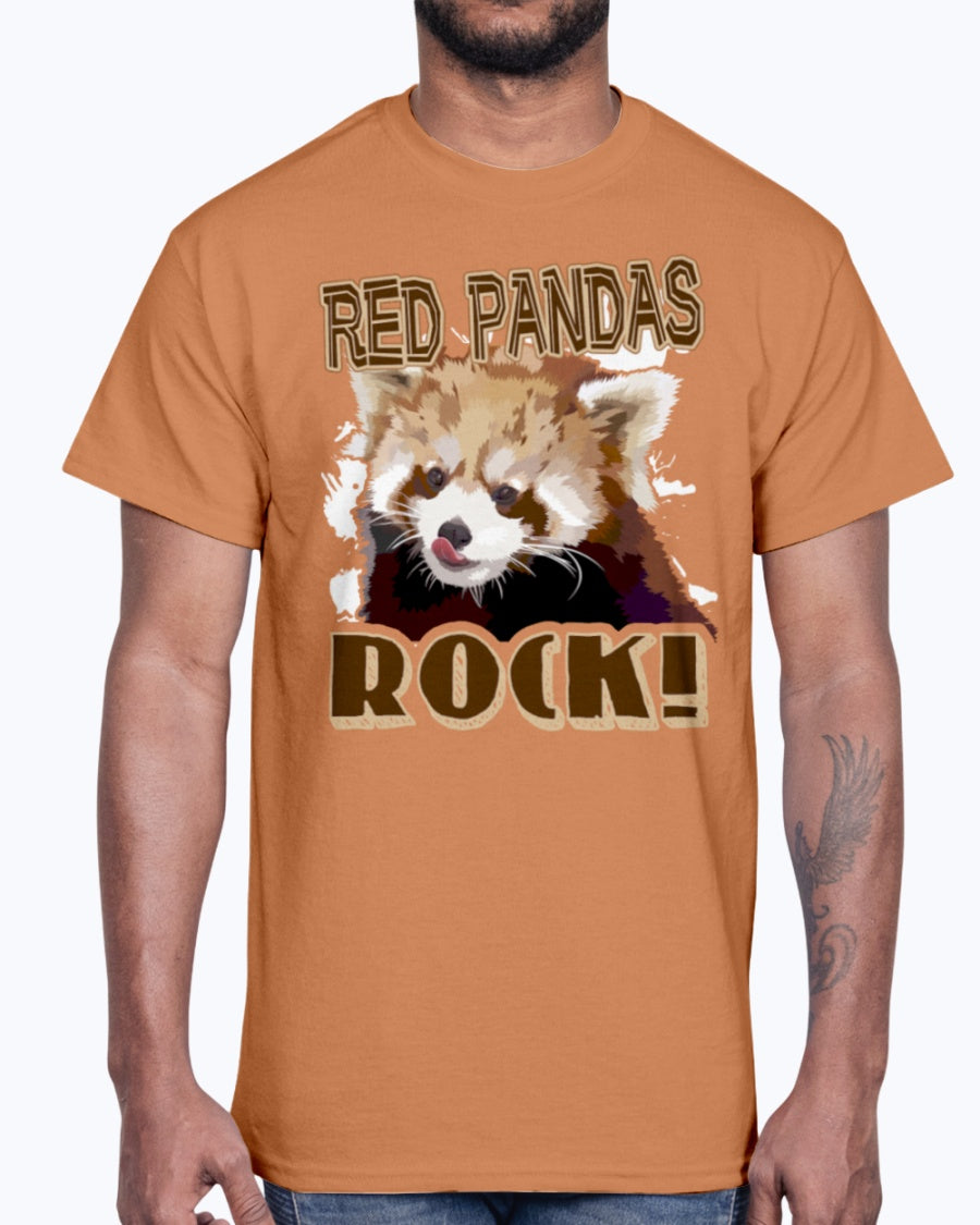 Men's Gildan Ultra Cotton T-Shirt Graffiti Skateboarder. RED PANDAS ROCK