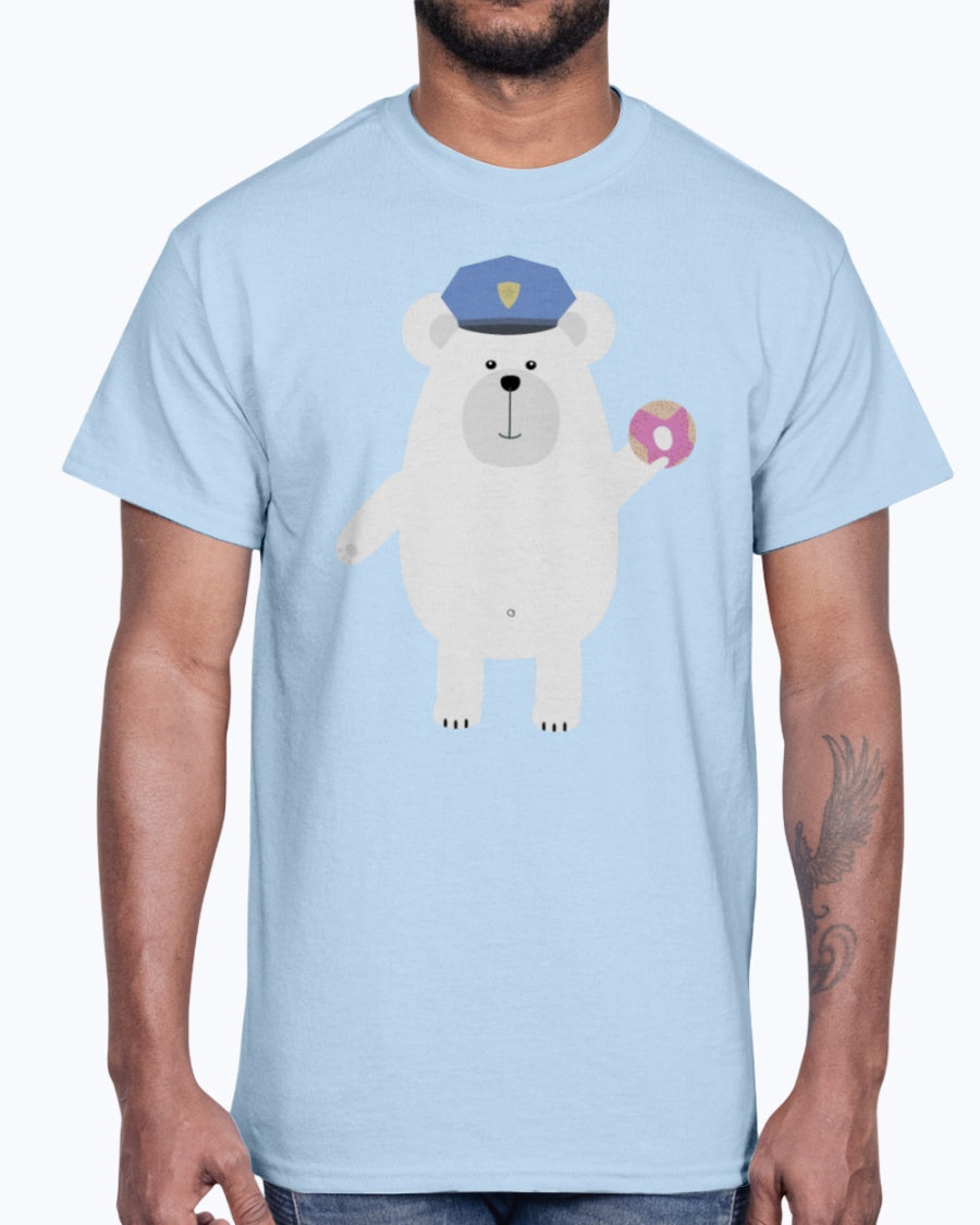 G2000 Unisex Ultra Cotton T-Shirt 12 Colors   Polar Bear Police Officer