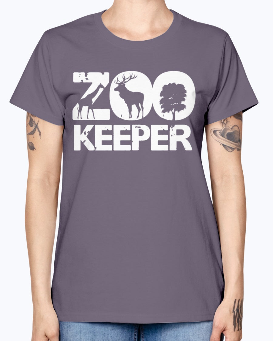 Gildan Ladies Missy T-Shirt 16 colors . Zookeeper