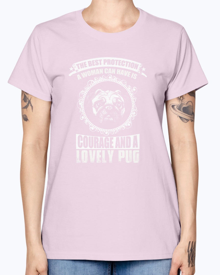 Gildan Ladies Missy T-Shirt 16 colors  Lovely pug
