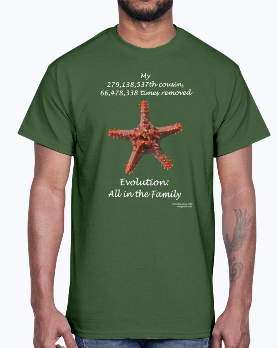 Men's Gildan Ultra Cotton T-Shirt . Evolution cousin men's black tee
