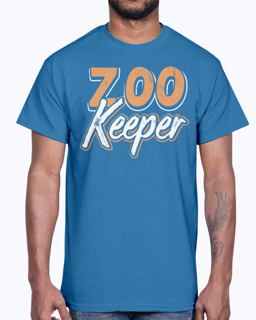 Men's Gildan Ultra Cotton T-Shirt . ZOO KEEPER