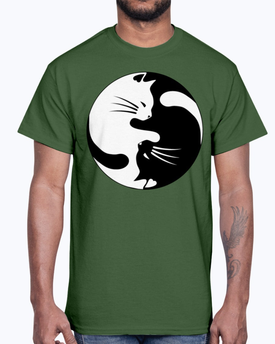Men's Gildan Ultra Cotton T-Shirt   Cats yin (Mens)