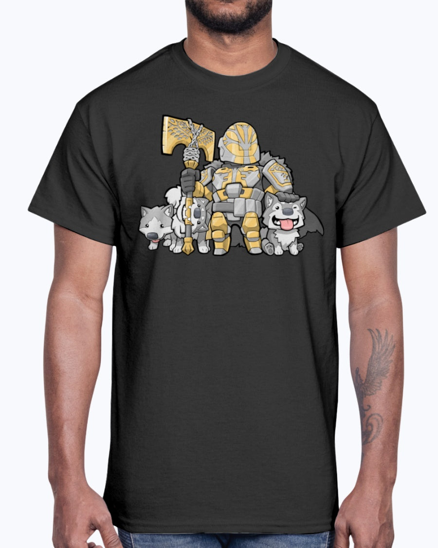 Men's Gildan Ultra Cotton T-Shirt 12 Dark colors   The Iron Wolves